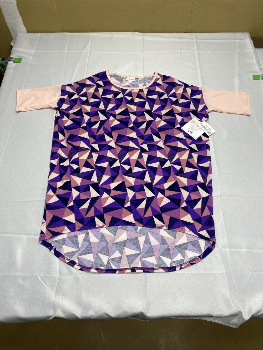 NWT LuLaRoe Irma Tunic Top XXS purple / pink Multi Color Geometric! Brand new